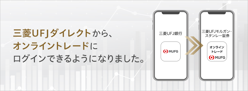 三菱UFJダイレクトから、オンライントレードにログインできるようになりました。